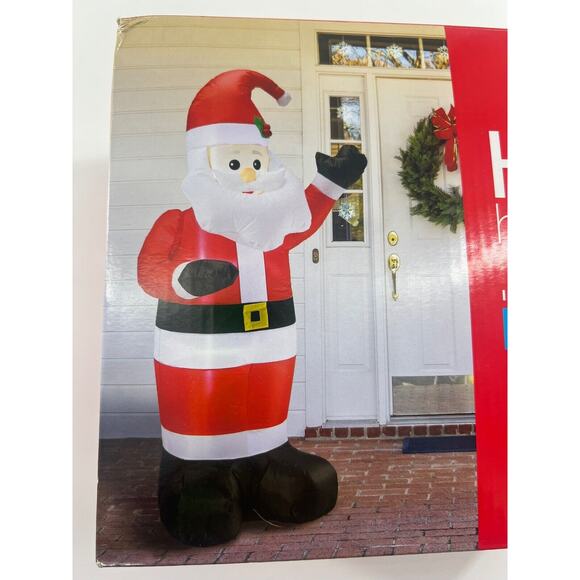 Happy Holidays 6ft Inflatable Light Up Santa LED Indoor Outdoor Christmas New - Picture 5 of 5